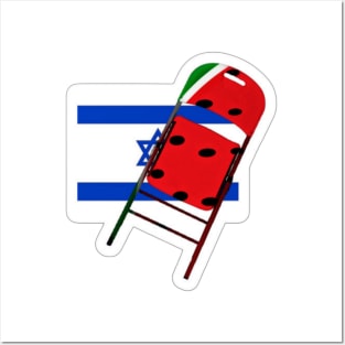 Watermelon Folding Chair To Brutal Occupation - Sticker - Front Posters and Art